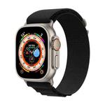 For Apple Watch 46mm / 49mm / 45mm / 44mm xDfind Aline Nylon Loop Watch Band(Black)