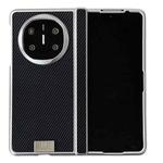 For Huawei Mate X6 Kevlar Carbon Fiber Spring Axis Nameplate Shockproof Phone Case(Black)