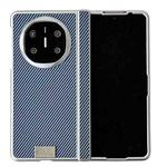 For Huawei Mate X3 / X5 Kevlar Carbon Fiber Spring Axis Nameplate Shockproof Phone Case(Blue)