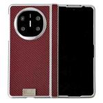 For Huawei Mate X3 / X5 Kevlar Carbon Fiber Spring Axis Nameplate Shockproof Phone Case(Red)