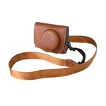 For Canon G7 X Mark III / G7X3 Retro Litchi Texture Leather Full Body Camera Case Bag with Strap(Coffee)