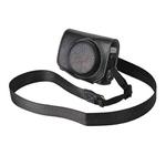 For Canon G7 X Mark III / G7X3 Retro Litchi Texture Leather Full Body Camera Case Bag with Strap(Black)