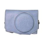 For Canon PowerShot SX740 HS Retro Litchi Texture Leather Full Body Camera Case Bag with Strap(Blue)