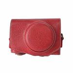 For Canon PowerShot SX740 HS Retro Litchi Texture Leather Full Body Camera Case Bag with Strap(Red)
