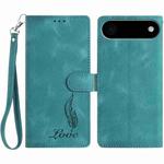 For iPhone 17 Air Skin Feel Embossed Feather Leather Phone Case(Green)