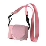 For FUJIFILM X-M5 Retro Litchi Texture Leather Full Body Camera Case Bag with Strap(Pink)
