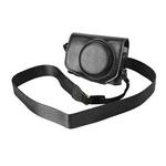 For Canon G7 X Mark III / G7X3 Retro Pull Up Leather Full Body Camera Case Bag with Strap(Black)