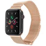 For Apple Watch 42mm / 41mm / 40mm / 38mm Double-section Magnetic Milanese Titanium Watch Band(Rose Gold)