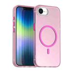 For iPhone 16e Candy Diamond Magsafe Frosted PC Hybrid TPU Phone Case(Red)