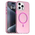 For iPhone 15 Pro Candy Diamond Magsafe Frosted PC Hybrid TPU Phone Case(Red)