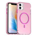 For iPhone 11 Candy Diamond Magsafe Frosted PC Hybrid TPU Phone Case(Red)