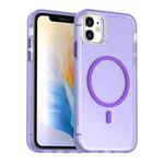 For iPhone 11 Candy Diamond Magsafe Frosted PC Hybrid TPU Phone Case(Purple)
