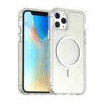 For iPhone 11 Pro Candy Diamond Magsafe Frosted PC Hybrid TPU Phone Case(White)