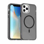 For iPhone 11 Pro Candy Diamond Magsafe Frosted PC Hybrid TPU Phone Case(Black)