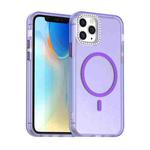 For iPhone 11 Pro Candy Diamond Magsafe Frosted PC Hybrid TPU Phone Case(Purple)