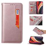 For Vodafone Smart V11 Magnetic Horizontal Flip Leather Case with Holder & Card Slots & Wallet(Rose Gold)