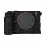 For Sony ILCE-7CM2 / Alpha 7C II Litchi Texture PU Leather Camera Half Case Base(Black)