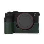 For Sony ILCE-7CM2 / Alpha 7C II Litchi Texture PU Leather Camera Half Case Base(Green)