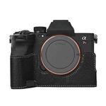 For Sony ILCE7RM5 / A7R5 Litchi Texture PU Leather Camera Half Case Base(Black)