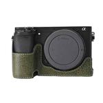 For Sony ILCE-6400 / A6300 / A6200 Litchi Texture PU Leather Camera Half Case Base(Green)