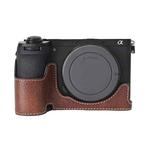 For Sony ILCE-6700 / A6700 Litchi Texture PU Leather Camera Half Case Base(Coffee)
