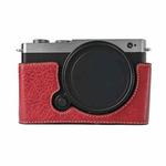 For Panasonic LUMIX S9 Litchi Texture PU Leather Camera Half Case Base(Wine Red)