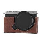 For Panasonic LUMIX S9 Litchi Texture PU Leather Camera Half Case Base(Coffee)