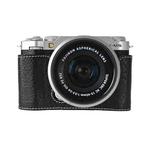 For FUJIFILM X-M5 Litchi Texture PU Leather Camera Half Case Base(Black)