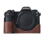 For Nikon Z6III Litchi Texture PU Leather Camera Half Case Base(Coffee)