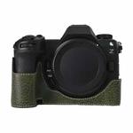 For Nikon Z6III Litchi Texture PU Leather Camera Half Case Base(Green)