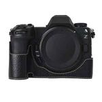 For Nikon Z6III Litchi Texture PU Leather Camera Half Case Base(Black)