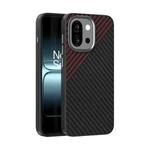 For OnePlus 13T ABEEL C Carbon Fiber Series 6D Micro Relief MagSafe Phone Case(Black Red)