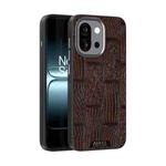 For OnePlus 13T ABEEL Beast Pattern 6D Micro-Embossed MagSafe Genuine Leather Phone Case(Brown)