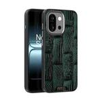 For OnePlus 13T ABEEL Beast Pattern 6D Micro-Embossed MagSafe Genuine Leather Phone Case(Green)