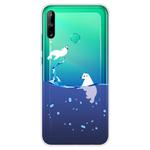 For Huawei P40 Lite E Coloured Drawing Pattern Highly Transparent TPU Protective Case(Seal)
