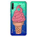 For Huawei P40 Lite E Coloured Drawing Pattern Highly Transparent TPU Protective Case(Big Cone)