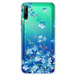 For Huawei P40 Lite E Coloured Drawing Pattern Highly Transparent TPU Protective Case(Star Flower)