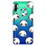 For Huawei P40 Lite E Coloured Drawing Pattern Highly Transparent TPU Protective Case(Emoji Bear)