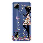 For Huawei Y5p (2020) Coloured Drawing Pattern Highly Transparent TPU Protective Case(Girl)