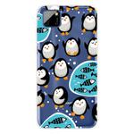 For Huawei Y5p (2020) Coloured Drawing Pattern Highly Transparent TPU Protective Case(Penguin)