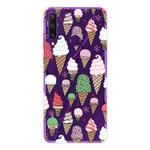 For Huawei Y6p (2020) Coloured Drawing Pattern Highly Transparent TPU Protective Case(Ice Cream)
