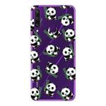 For Huawei Y6p (2020) Coloured Drawing Pattern Highly Transparent TPU Protective Case(Panda)