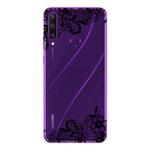 For Huawei Y6p (2020) Coloured Drawing Pattern Highly Transparent TPU Protective Case(Lace Flower)