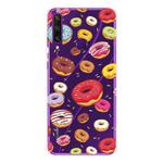 For Huawei Y6p (2020) Coloured Drawing Pattern Highly Transparent TPU Protective Case(Donuts)