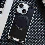 For iPhone 14 Frameless Aromatherapy MagSafe Holder Phone Case(Black)
