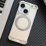 For iPhone 14 Frameless Aromatherapy MagSafe Holder Phone Case(Titanium)