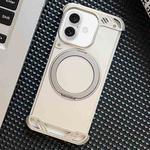 For iPhone 16 Frameless Aromatherapy MagSafe Holder Phone Case(Titanium)