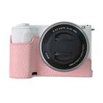 For Sony Alpha ZV-E10 II / ZV-E10M2 Litchi Texture PU Leather Camera Half Case Base(Pink)