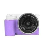 For Sony Alpha ZV-E10 II / ZV-E10M2 Litchi Texture PU Leather Camera Half Case Base(Purple)