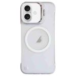 For iPhone 16 Ultra-thin Transparent MagSafe Magnetic Frameless Lens Holder Phone Case